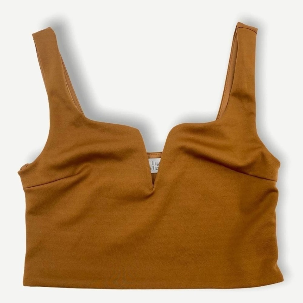 Tiger Mist Side Zip Sleeveless Crop Top Sz M